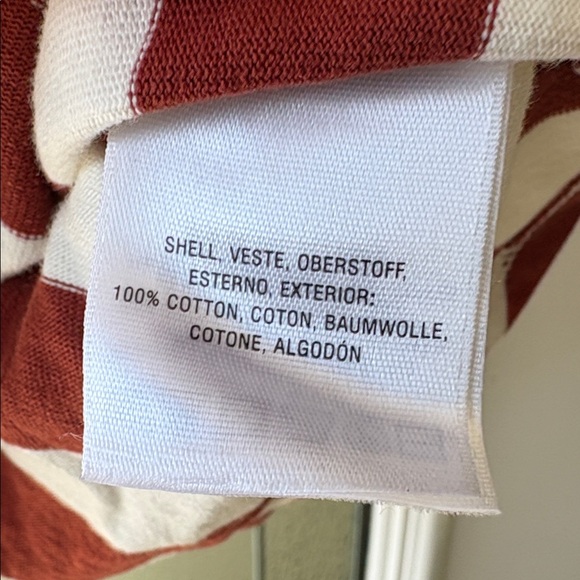 Anthropologie Diagonal Striped Red and White Tank Top - Picture 5 of 6